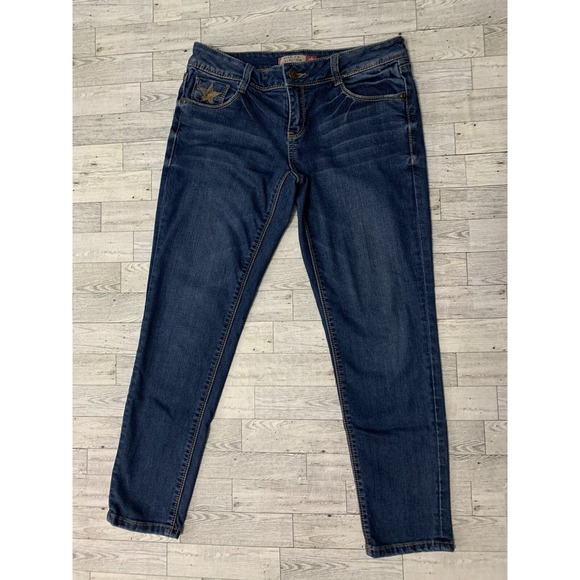 PEOPLES LIBERATION Crop Jeans‎ Size 7/8 Gem Embroidered - Picture 2 of 12